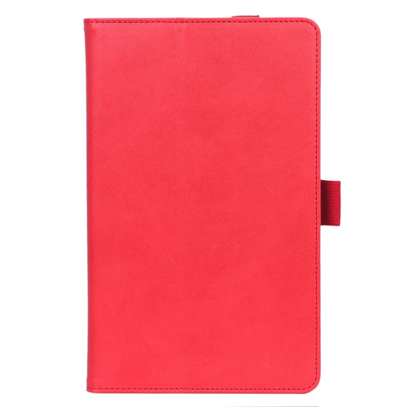 For Lenovo Tab M8 HD TB-8505F / Tab M8 3rd Gen WY-2099 Retro Texture PU Leather Tablet Case with Card Slots & Hand Strap(Red)