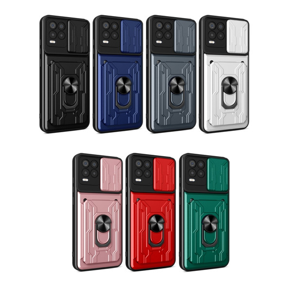 For OPPO Realme 8 / 8 Pro Sliding Camshield Card Phone Case(Black)