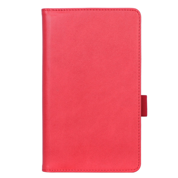 For Lenovo Tab M7 TB-7305F / M7 3rd Gen WY-2099A Retro Texture PU Leather Tablet Case with 2 Card Slots & Hand Strap(Red)