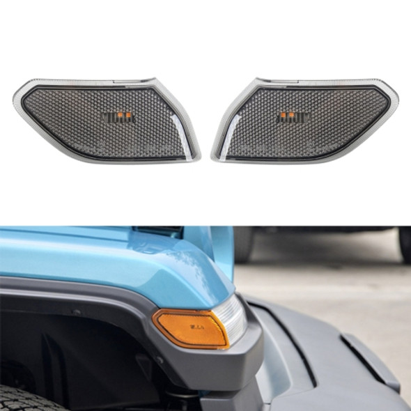 Car Blackened Wheel Eyebrow Side Light Turn Signal Leaf Plate Lamp for Jeep Wrangler JL 2018-