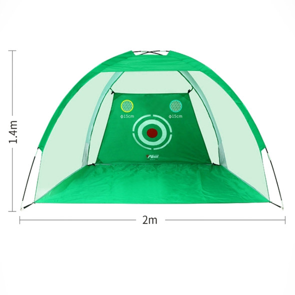 PGM Golf Training Aids Indoor Sports Hitting Practice Net 2m, with Cut Rods Hole (Green)