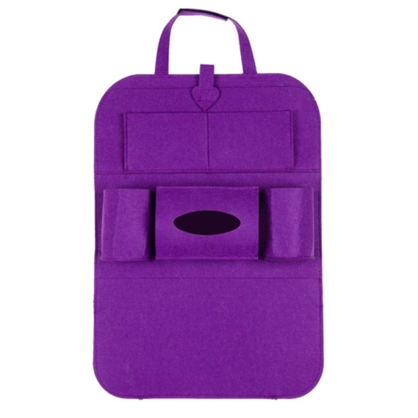 Thicken Felt Cloth Car Seat Storage Bag(Purple)