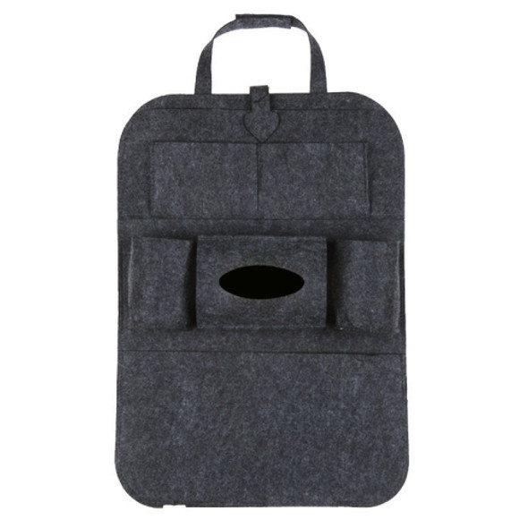 Thicken Felt Cloth Car Seat Storage Bag(Deep Gray)