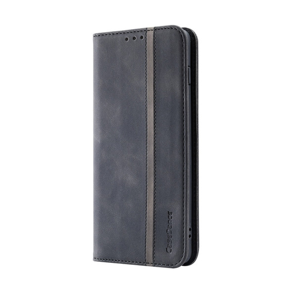 For Samsung Galaxy S10+ Splicing Skin Feel Magnetic Leather Phone Case(Black)