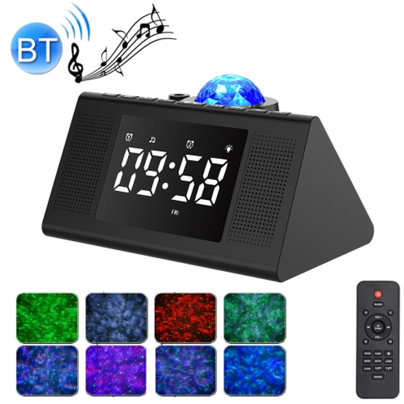 CX-009 Bluetooth Speaker Starry Sky Projection Lamp With Alarm Clock(Black)