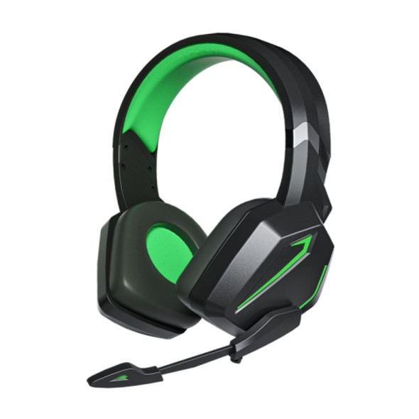 Soyto SY-G20 RGB Dual Streamer Gaming Computer Headset, Style: Non-luminous Version (Black Green)