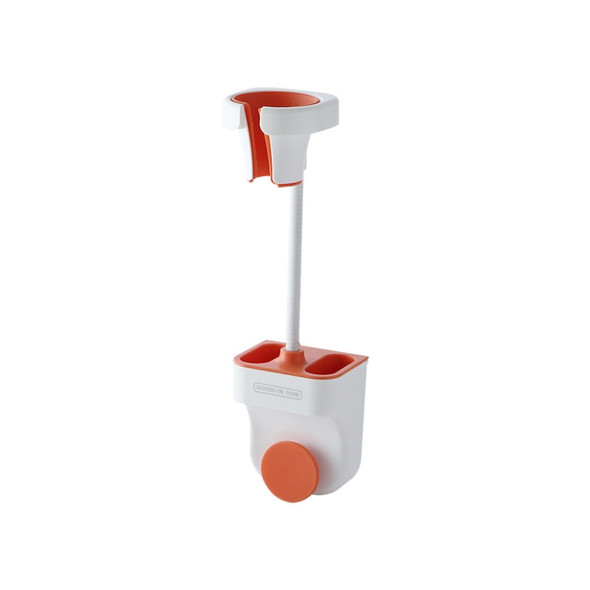 Adjustable Hair Dryer Bracket Punch-Free Shelf Shower Bracket(Orange)