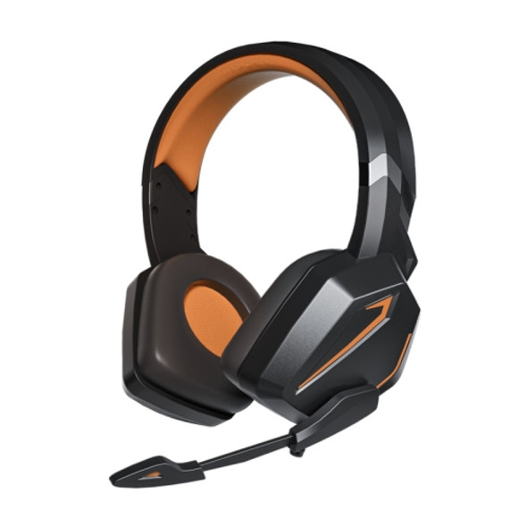 Soyto SY-G20 RGB Dual Streamer Gaming Computer Headset, Style: Non-luminous Version (Black Orange)