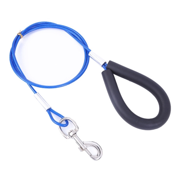 Pet Bite-Proof Wire Traction Rope, Length: 150cm(Blue)