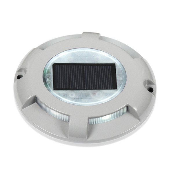 LED High Pressure Resistant Solar Powered Embedded Ground Lamp IP65 Waterproof Outdoor Garden Lawn Lamp, White Light 6000K