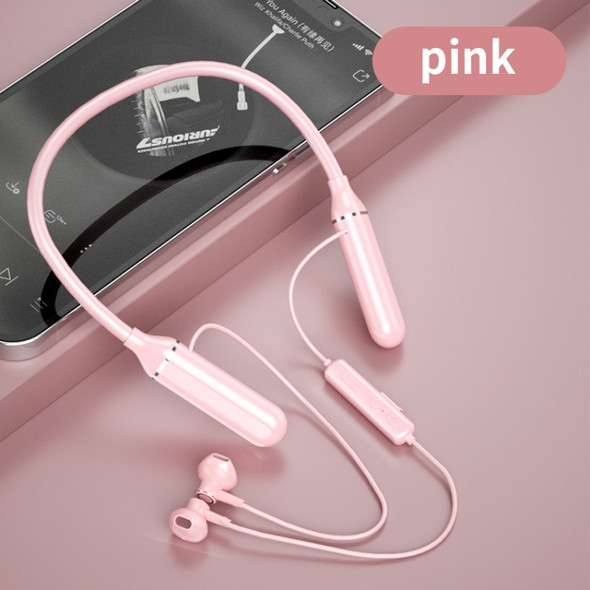 K1688 Neck-mounted Noise Cancelling IPX5 Sports Bluetooth Headphone(Pink)