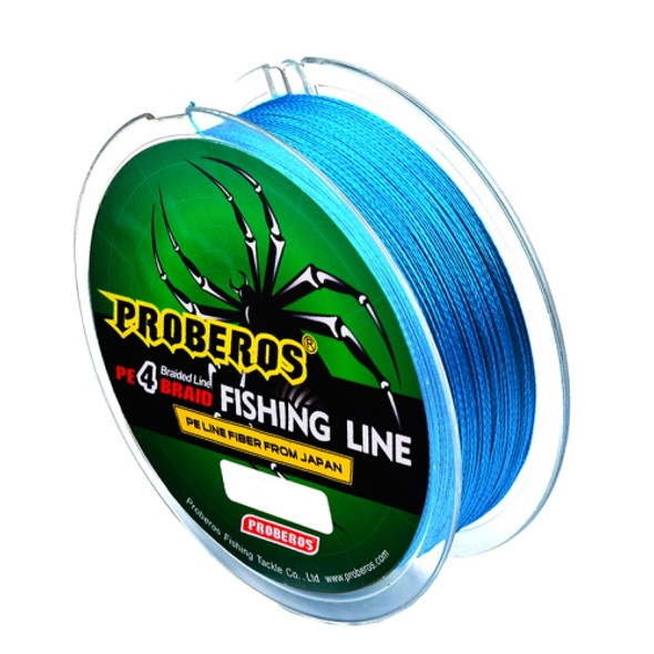 2 PCS PROBEROS 4 Edited 100M Strong Horse Fish Line, Line number: 5.0 / 50LB(Blue)