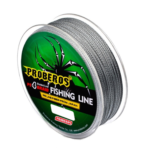 2 PCS PROBEROS 4 Edited 100M Strong Horse Fish Line, Line number: 10.0 / 100LB(Grey)
