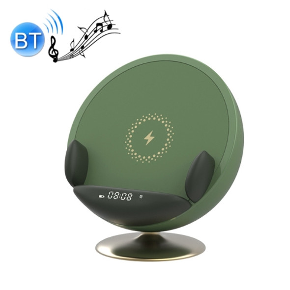 KAWOO CAN10 Sofa Wireless Charging Bluetooth Speaker Clock(Green)