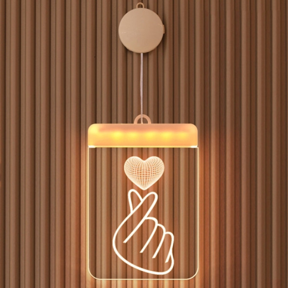 Room Decoration Lamp 3D Hanging Lamp Proposal Confession Lamp, Style: Heart