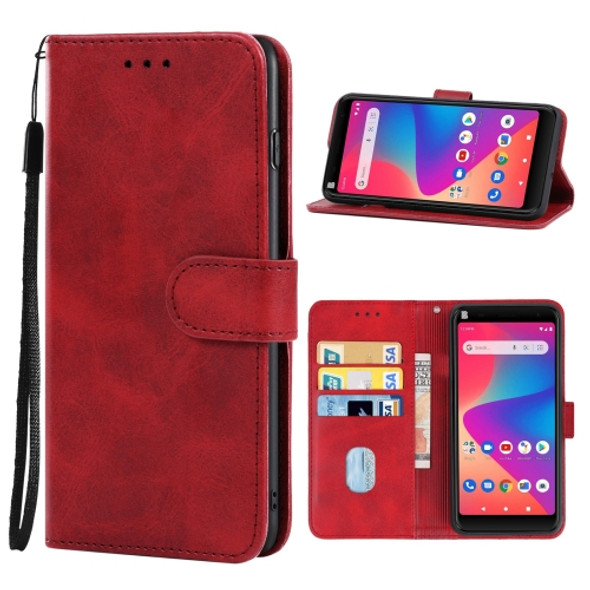 Leather Phone Case For BLU J6 2020(Red)