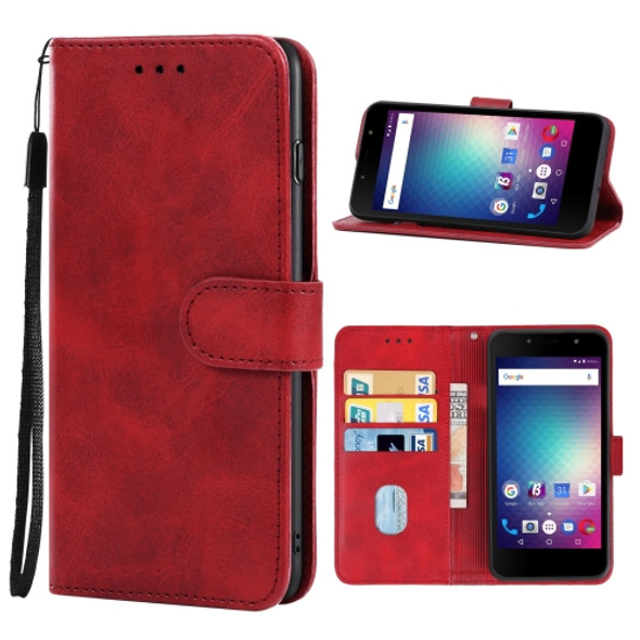 Leather Phone Case For BLU J2(Red)