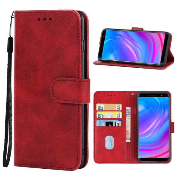 Leather Phone Case For BLU J6(Red)