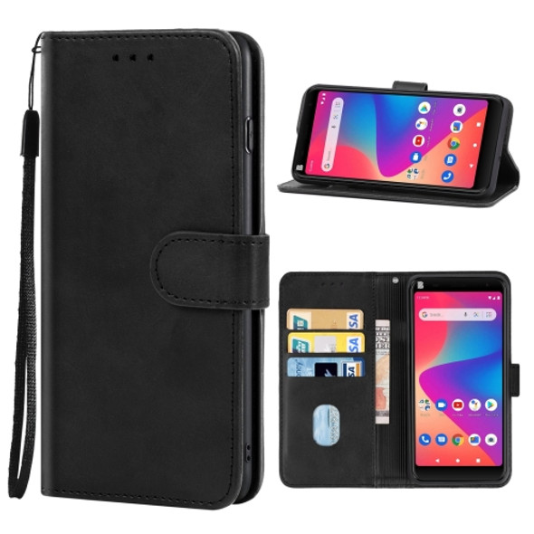 Leather Phone Case For BLU J6 2020(Black)