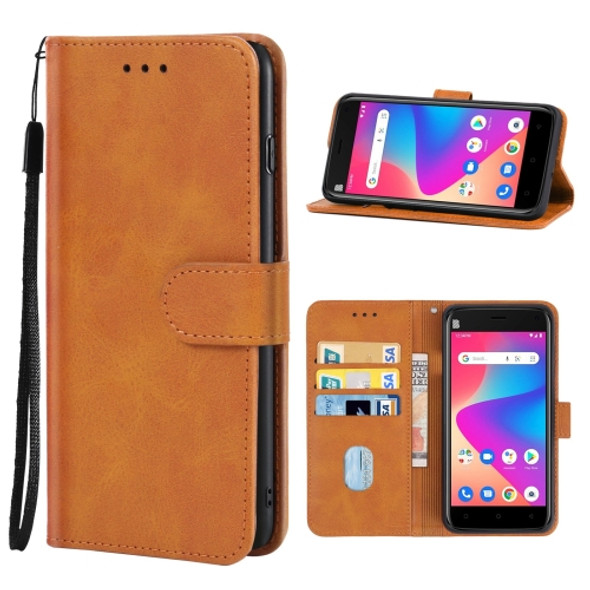 Leather Phone Case For BLU J5L(Brown)
