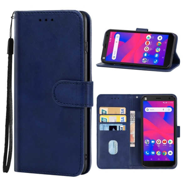 Leather Phone Case For BLU J4(Blue)