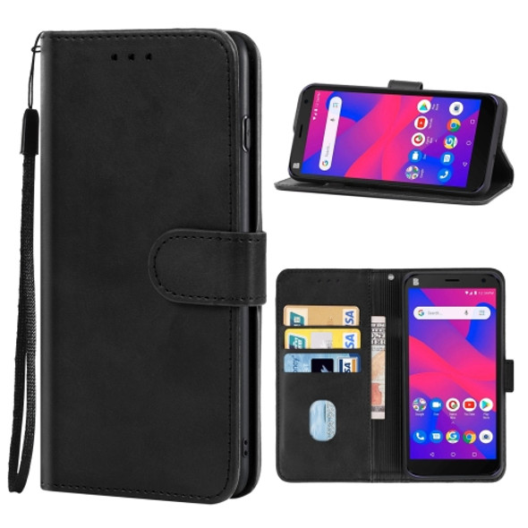 Leather Phone Case For BLU J4(Black)