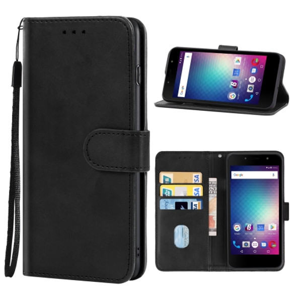 Leather Phone Case For BLU J2(Black)
