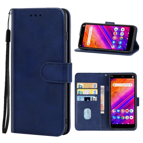 Leather Phone Case For BLU G5(Blue)