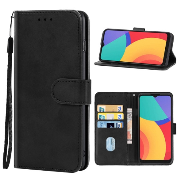 Leather Phone Case For Alcatel 3L 2021(Black)