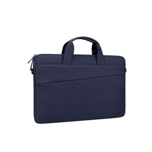 Universal Double Side Pockets Wearable Oxford Cloth Soft Handle Portable Laptop Tablet Bag, For 14 inch and Below Macbook, Samsung, Lenovo, Sony, DELL Alienware, CHUWI, ASUS, HP(navy)