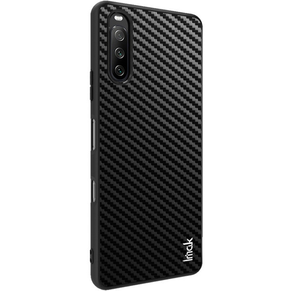 For Sony Xperia 10 III imak LX-5 Series PC + TPU Case with Screen Protector(Carbon Fiber Texture)