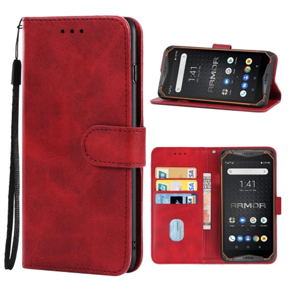 Leather Phone Case For Ulefone Armor 3WT(Red)