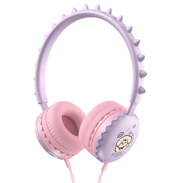 Y19 Cute Cartoon Stereo Music Wired Headphones with Microphone(Little Sleep)