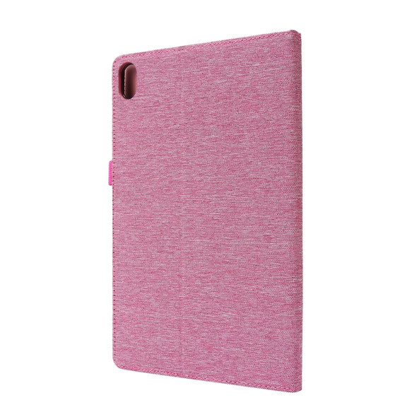 For Nokia T20 TPU + Fabric PU Leather Tablet Case(Rose Red)