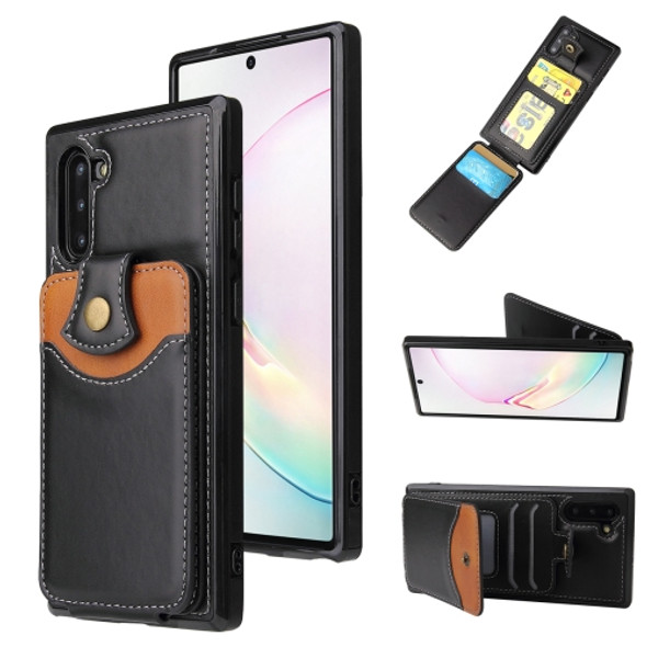 For Samsung Galaxy Note10 Soft Skin Leather Wallet Bag Phone Case(Black)