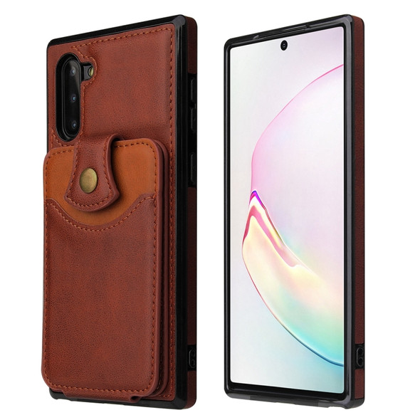 For Samsung Galaxy Note10 Soft Skin Leather Wallet Bag Phone Case(Brown)