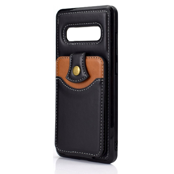 For Samsung Galaxy S10 Soft Skin Leather Wallet Bag Phone Case(Black)