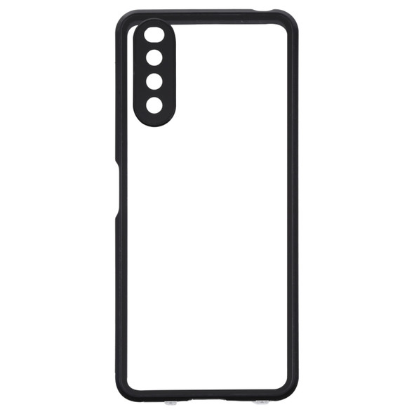 For Sony Xperia 10 II HD Magnetic Metal Tempered Glass Phone Case(Black)