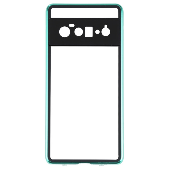 For Google Pixel 6 Pro HD Magnetic Metal Tempered Glass Phone Case(Green)