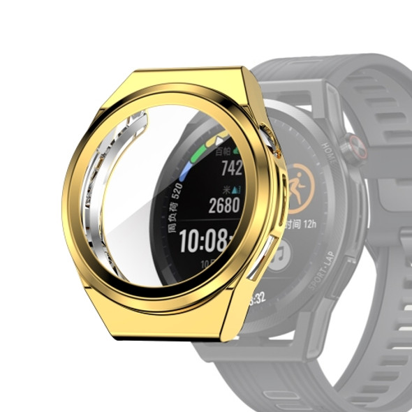 For Huawei Watch GT Runner Full Coverage TPU Electroplating Protective Case Cover(Gold)