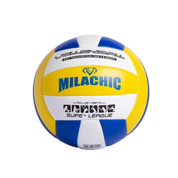 MILACHIC 0845 Volleyball For Student Exams Indoor Competition Volleyball(Blue Yellow 6910)