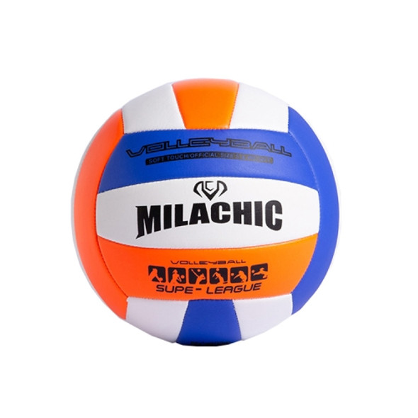 MILACHIC 0845 Volleyball For Student Exams Indoor Competition Volleyball(Orange Blue 6912)