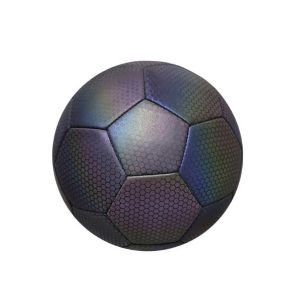 MILACHIC Night Light Football PU Opera Sewed School Training Football(No.5 Light Version Honeycomb Black 5062)