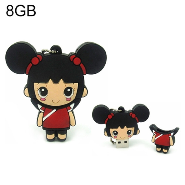 Kongfu Girl Cartoon Silicone USB Flash disk, Special for All Kinds of Festival Day Gifts (8GB)