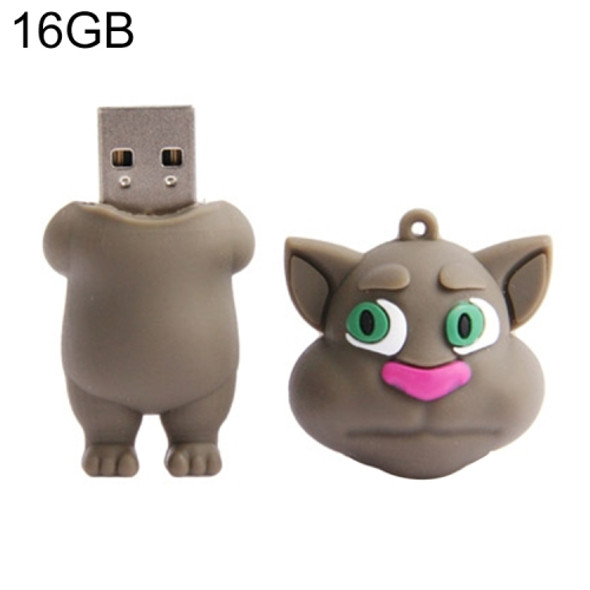 Talking Tom Cat Shape Cartoon Silicone USB Flash Disk (16GB)