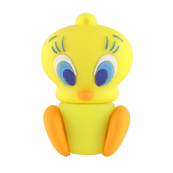Duck Style Silicone USB2.0 Flash disk, Special for All Kinds of Festival Day Gifts, Yellow (16GB)