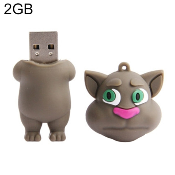 Talking Tom Cat Shape Cartoon Silicone USB Flash Disk (2GB)