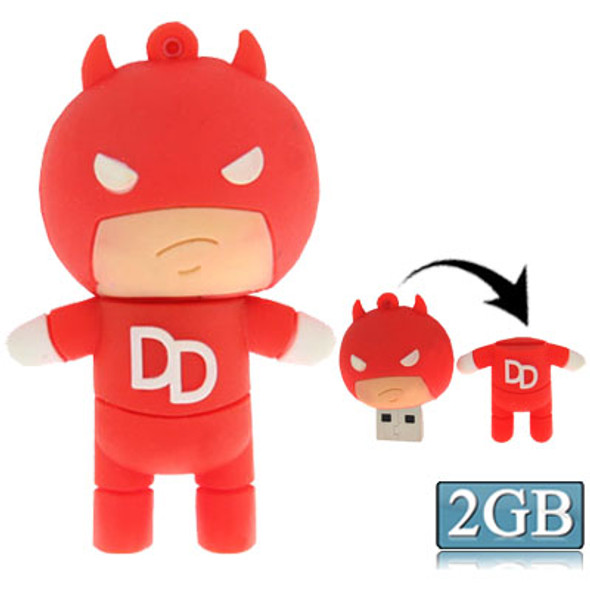 The Avengers Alliance Q version Superman DD Silicone USB2.0 Flash disk, Special for All Kinds of Festival Day Gifts, Red(2GB)