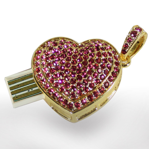 Heart Shaped Diamond Jewelry USB Flash Disk, Special for Valentines Day Gifts