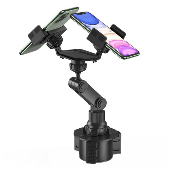 Double Chuck Rotary Multifunctional Cup Holder Mobile Phone Holder(Cup T1)